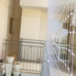 White transparent balcony safety bird nets