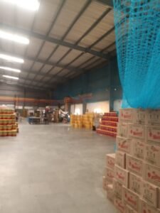 bird net installation at warehouse